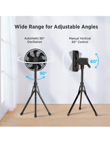 Ventilador de Camping Plegable Marchpower 10" Recargable 10000mAh