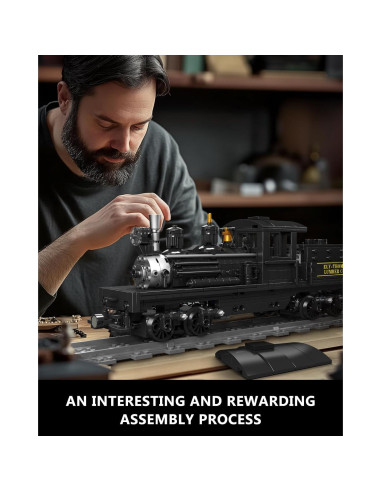 Mould King 12032 Locomotora de Vapor con Control Remoto