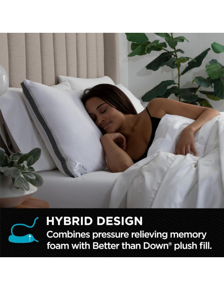 Almohada de Memoria Brookstone 2 en 1 50.8x66 cm Reversible Almohada de Memoria Brookstone 2 en 1 50.8x66 cm Reversible