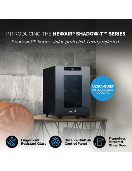 Frigorífico de Vino Newair Shadow-T para 6 Botellas Compacto Frigorífico de Vino Newair Shadow-T para 6 Botellas Compacto