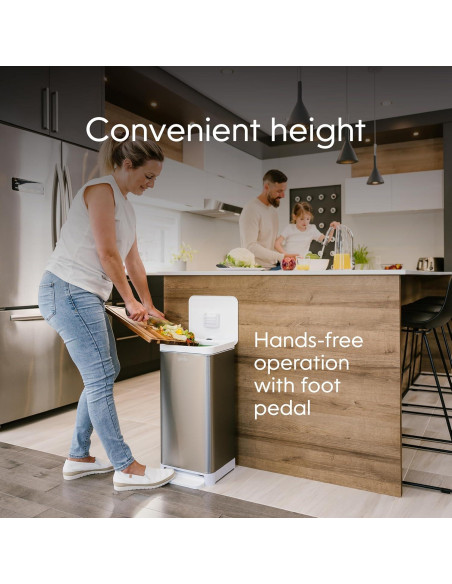 Contenedor de Compostaje Cocina Compost Genie 13.6L Acero Inoxidable Contenedor de Compostaje Cocina Compost Genie 13.6L Acero Inoxidable