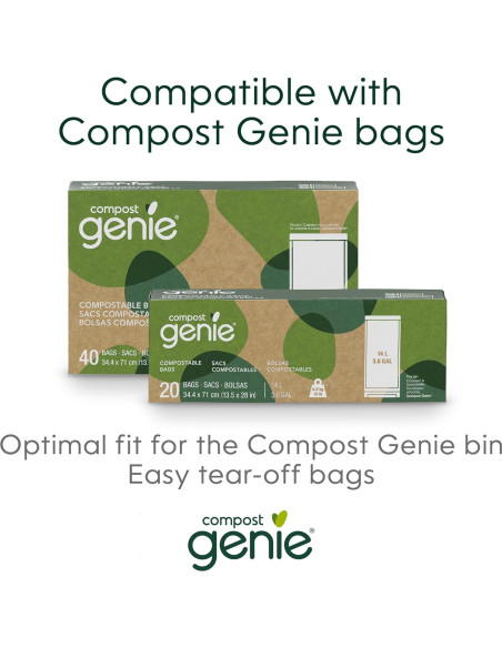 Contenedor de Compostaje Cocina Compost Genie 13.6L Acero Inoxidable Contenedor de Compostaje Cocina Compost Genie 13.6L Acero Inoxidable