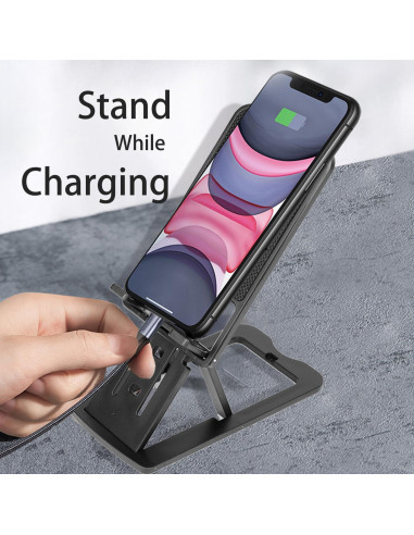 Soporte Plegable para Teléfono Móvil HZZADZXW Negro - Ajustable