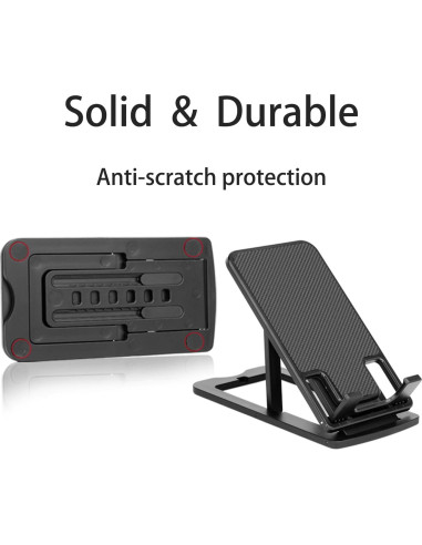 Soporte Plegable para Teléfono Móvil HZZADZXW Negro - Ajustable