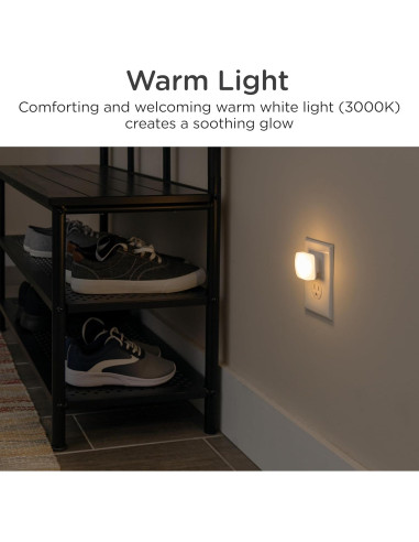Luz Nocturna LED GLO Dot Enchufable con Sensor 2 Paquete