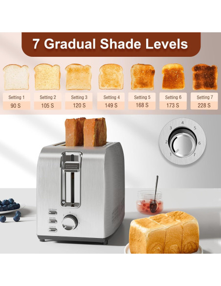 Tostadora Runnatal 2 Rebanadas Acero Inoxidable 800W 7 Niveles Tostadora Runnatal 2 Rebanadas Acero Inoxidable 800W 7 Niveles