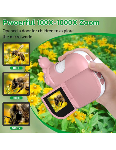 Microscopio Portátil WINWEND 1000X para Niños con LED