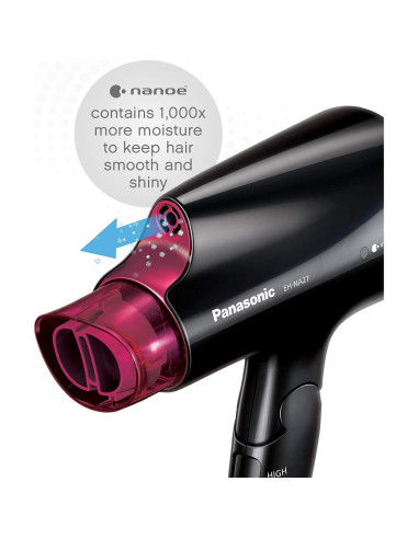 Secador de pelo compacto Panasonic EH-NA27-K 1400W negro/rosa