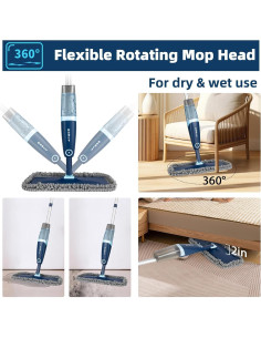 Mopa Spray DARIS Azul con 4 Paños Reutilizables 591ml 2