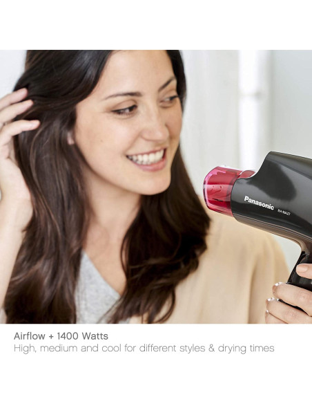 Secador de pelo compacto Panasonic EH-NA27-K 1400W negro/rosa Secador de pelo compacto Panasonic EH-NA27-K 1400W negro/rosa