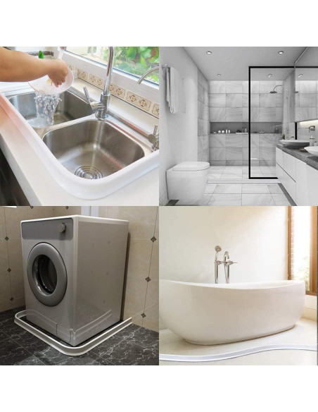 Dique de Agua Plegable Ynotus 99cm x 3.8cm x 3.8cm Blanco Dique de Agua Plegable Ynotus 99cm x 3.8cm x 3.8cm Blanco