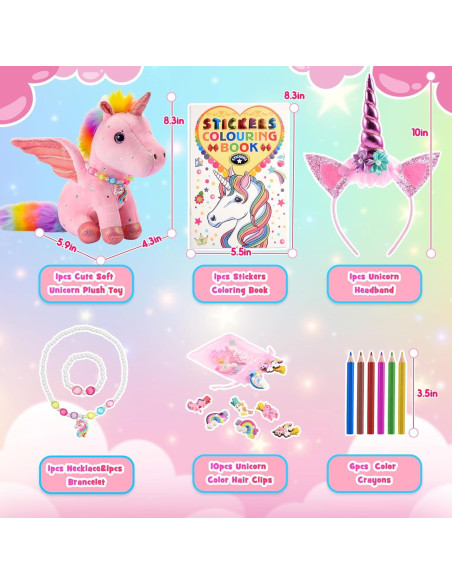 Juego de Regalo Unicornio 21 en 1 Toyze para Niñas 3-8 Años Juego de Regalo Unicornio 21 en 1 Toyze para Niñas 3-8 Años