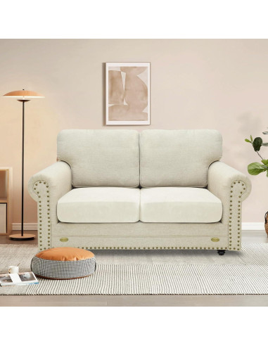 Fundas de Cojín de Terciopelo Elástico MAXIJIN Beige (2 Piezas)
