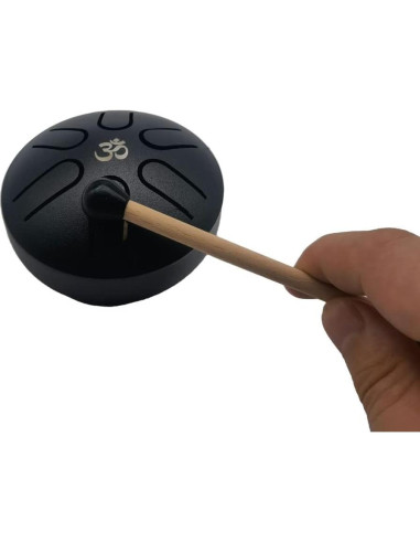 Tambor de Lengua de Acero Yahpetes 9.5 cm 6 Notas C Negro