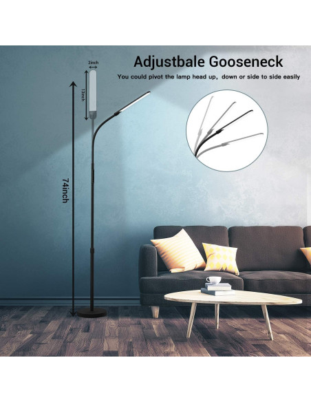 Lámpara de Pie LED NXONE Ajustable 187.96 cm Negra Lámpara de Pie LED NXONE Ajustable 187.96 cm Negra