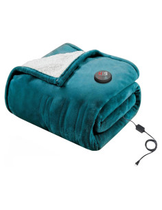 Manta Calentada Eléctrica GOTCOZY 152x127 cm 10 Niveles Azul