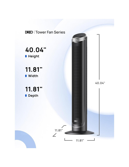 Ventilador de Torre Dreo DR-HTF008 101.6cm 5 Velocidades Oscilante Ventilador de Torre Dreo DR-HTF008 101.6cm 5 Velocidades Oscilante