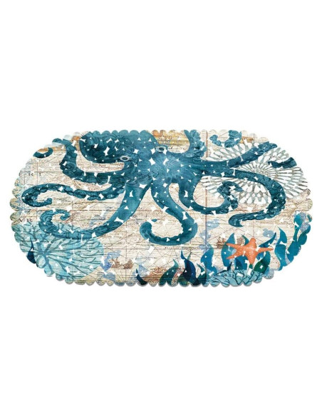 Alfombrilla de Baño Antideslizante MOLFUJ Pulpo Ovalada 70x14cm Alfombrilla de Baño Antideslizante MOLFUJ Pulpo Ovalada 70x14cm