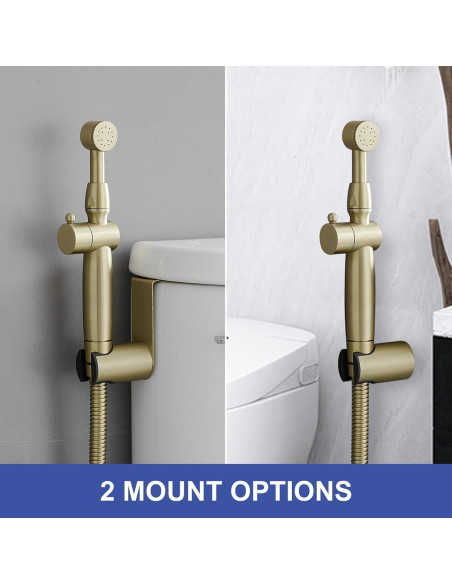 Rociador de Bidet Greenspring Oro Cepillado Ajustable 1.17 kg Rociador de Bidet Greenspring Oro Cepillado Ajustable 1.17 kg