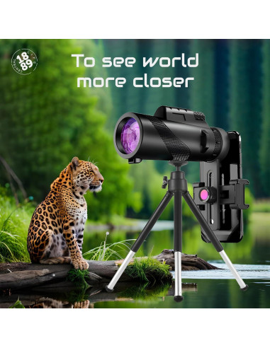 Telescopio Monocular Central Life 80x100 HD con Adaptador