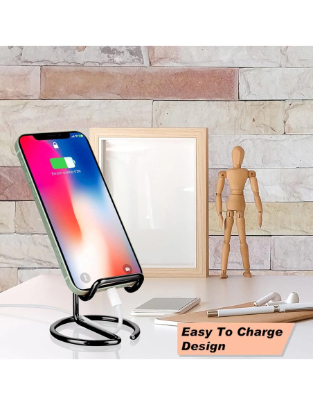 Soporte de Escritorio para Teléfono Móvil RXU Metal Negro Soporte de Escritorio para Teléfono Móvil RXU Metal Negro
