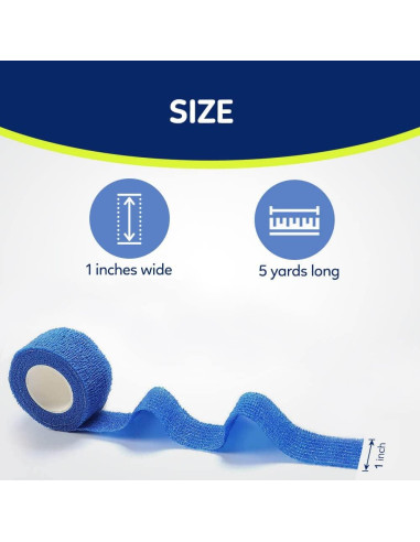 Venda Autoadhesiva WePet para Mascotas 2.54 cm - 12 Rollos