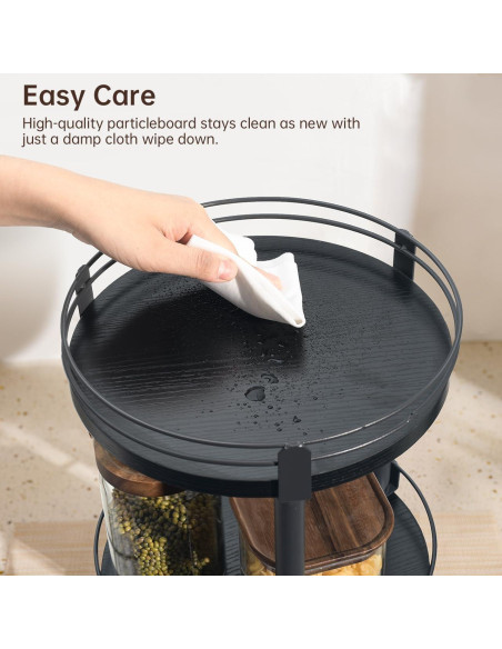 Organizador giratorio de especias Creso hom 2 niveles negro Organizador giratorio de especias Creso hom 2 niveles negro