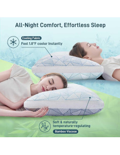 Almohada Ajustable Hipoalergénica Sylvaris Queen Espuma Memoria 2