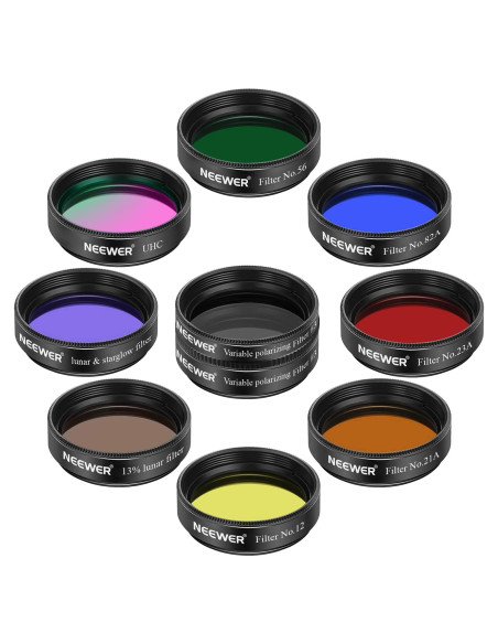Juego de Filtros para Telescopio NEEWER 10 Piezas Juego de Filtros para Telescopio NEEWER 10 Piezas