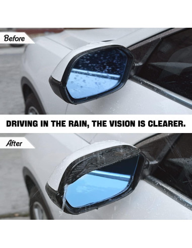 Protectores de Visera de Lluvia Blilo para Espejos Laterales - Negro