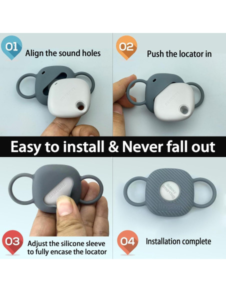 Soporte de Collar de Silicona ThingsBag para SmartTag y Tile Mate - 2 Paquete Soporte de Collar de Silicona ThingsBag para SmartTag y Tile Mate - 2 Paquete