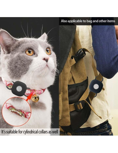 Soporte de Collar de Silicona ThingsBag para SmartTag y Tile Mate - 2 Paquete