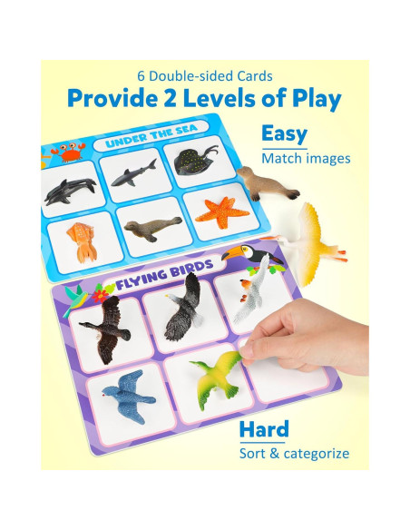 Juguete Educativo de Clasificación Coogam - Animales y Tarjetas Juguete Educativo de Clasificación Coogam - Animales y Tarjetas
