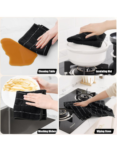 Juego de Toallas de Cocina Homaxy, 12 Paquetes Microfibra 71x41cm