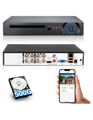 DVR Fuers 5MP 8 Canales con 500G HDD y Detección Facial