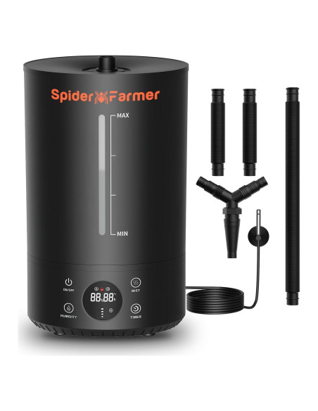 Humidificador Spider Farmer 6L Ultrasonico con Temporizador y Nebulizador Frío Humidificador Spider Farmer 6L Ultrasonico con Temporizador y Nebulizador Frío