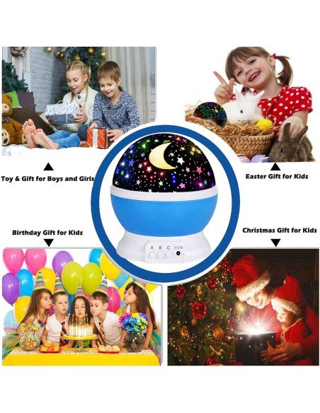 Proyector de Luz Nocturna Estelar HONGID Azul 12.7cm Proyector de Luz Nocturna Estelar HONGID Azul 12.7cm