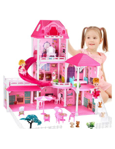 Casa de Muñecas 3 Pisos Seifar 61x84x64 cm con Accesorios