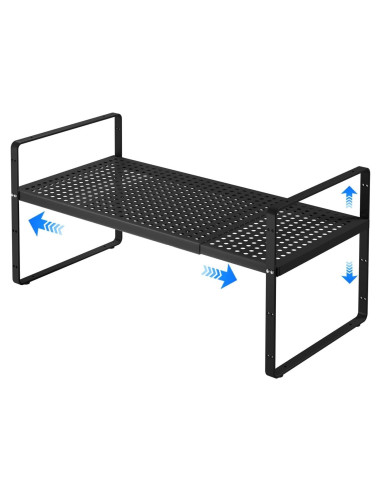Organizador de Estantes Expandible KIKIBRO Negro 1 Paquete
