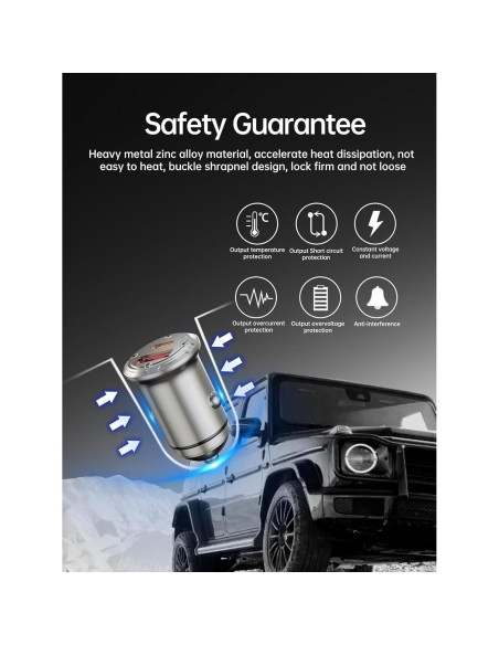 Cargador de coche USB C 78W BXQATMB con cable de carga Cargador de coche USB C 78W BXQATMB con cable de carga
