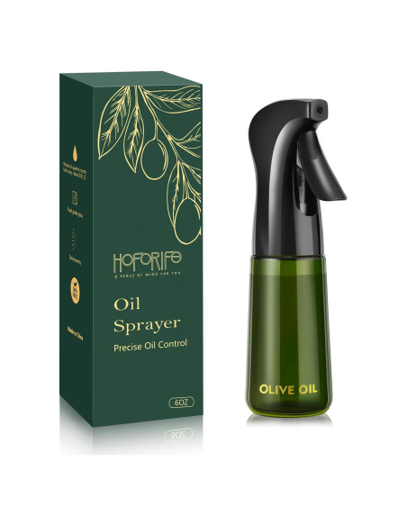 Botella Spray Aceite de Oliva HOFORIFE 180ml Verde con Filtro Botella Spray Aceite de Oliva HOFORIFE 180ml Verde con Filtro