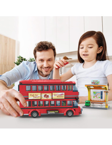 Conjunto de Bloques de Construcción Autobús de Londres 458 Pcs