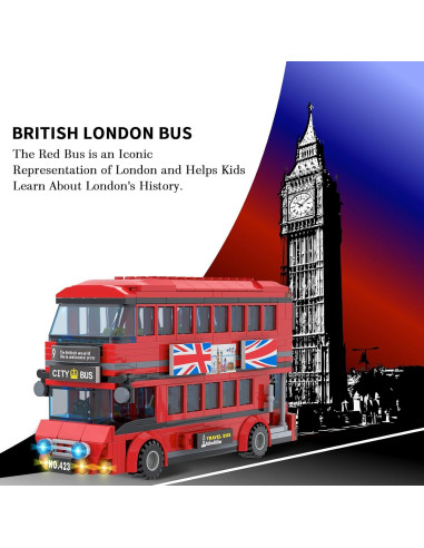 Conjunto de Bloques de Construcción Autobús de Londres 458 Pcs