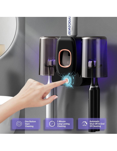 Soporte para Cepillos de Dientes Wekity con Dispensador Automático
