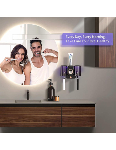 Soporte para Cepillos de Dientes Wekity con Dispensador Automático