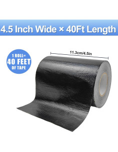 Cinta de Reparación Impermeable AIHSUMC 11.4 cm x 12.2 m 2