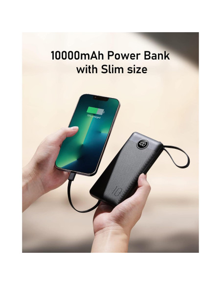 Cargador Portátil VEEKTOMX 10000mAh Carga Rápida USB-C Negro Cargador Portátil VEEKTOMX 10000mAh Carga Rápida USB-C Negro