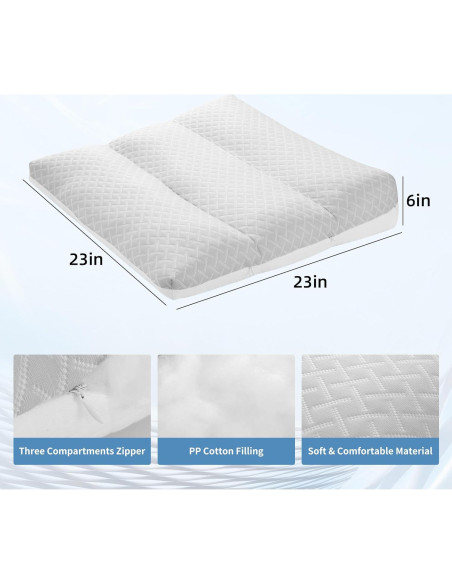 Almohada Elevadora de Piernas MABOZOO Ajustable 58.4x58.4 cm Almohada Elevadora de Piernas MABOZOO Ajustable 58.4x58.4 cm