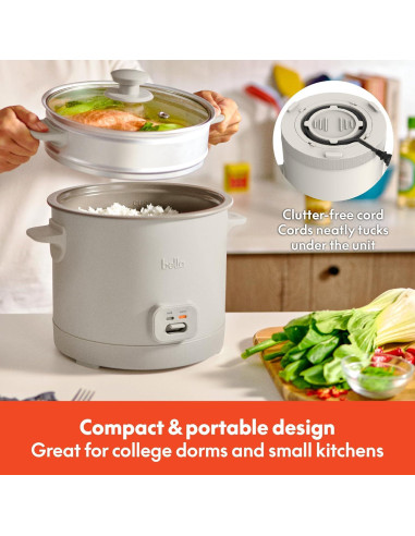Olla Arrocera Bella 16 Tazas con Vaporera 400W Antiadherente