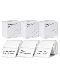 Etiquetas térmicas autoadhesivas NIIMBOT 50x30mm - 3 rollos